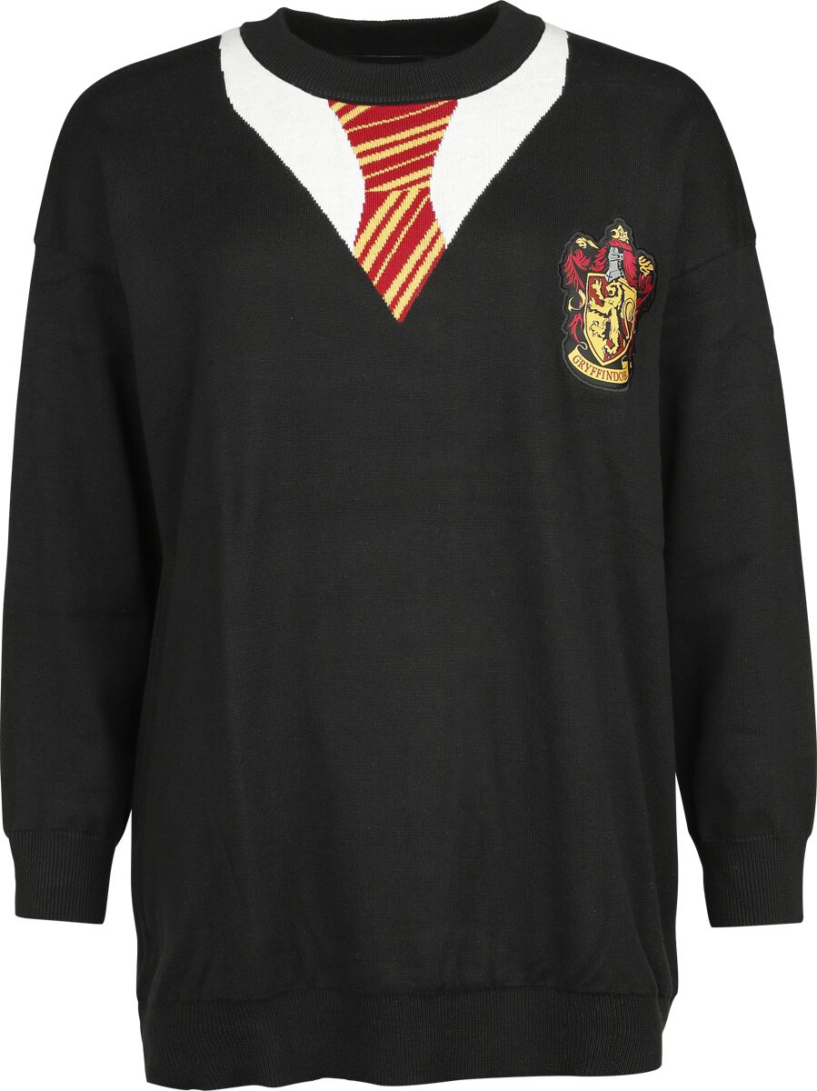 3664794532450 - Gryffindor Strickpullover schwarz in M