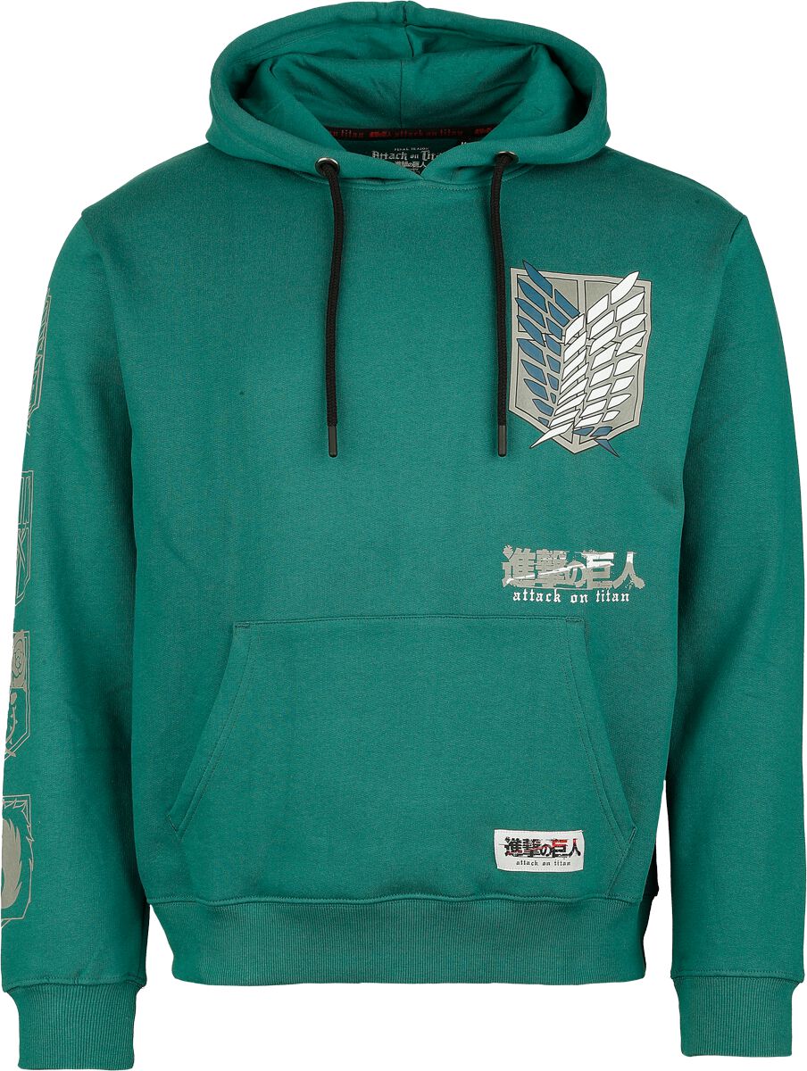 3664794709142 - Flügel der Freiheit - Logo Kapuzenpullover grün in XL