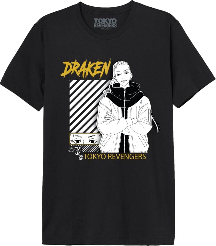 3664794732560 - Golden Draken T-Shirt schwarz in S