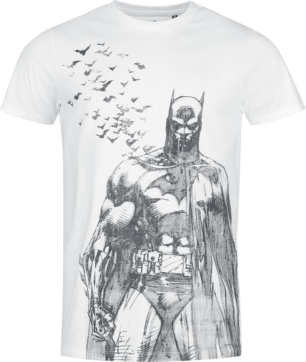 3664794756542 - Batmans Fly T-Shirt weiß in XXL 3664794756542 - Batmans Fly T-Shirt weiß in XXL
