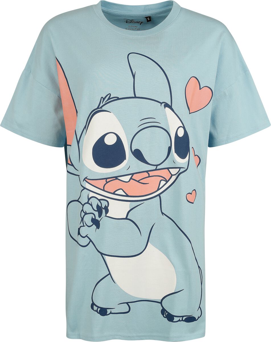 3664794776618 - Stitch Love - Oversize Oversize T-Shirt hellblau in XL 3664794776618 - Stitch Love - Oversize Oversize T-Shirt hellblau in XL