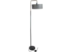 3664944048824 - The Home Deco Light - Stehleuchte aus perforiertem Metall marmorierter Sockel