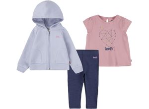 3665115858952 - Shirt Hose & Jäckchen LEVIS KIDS LVG 3PCPANTSETHOODIE Gr 36M (98) blau (blue) Baby KOB Set-Artikel for GIRLS