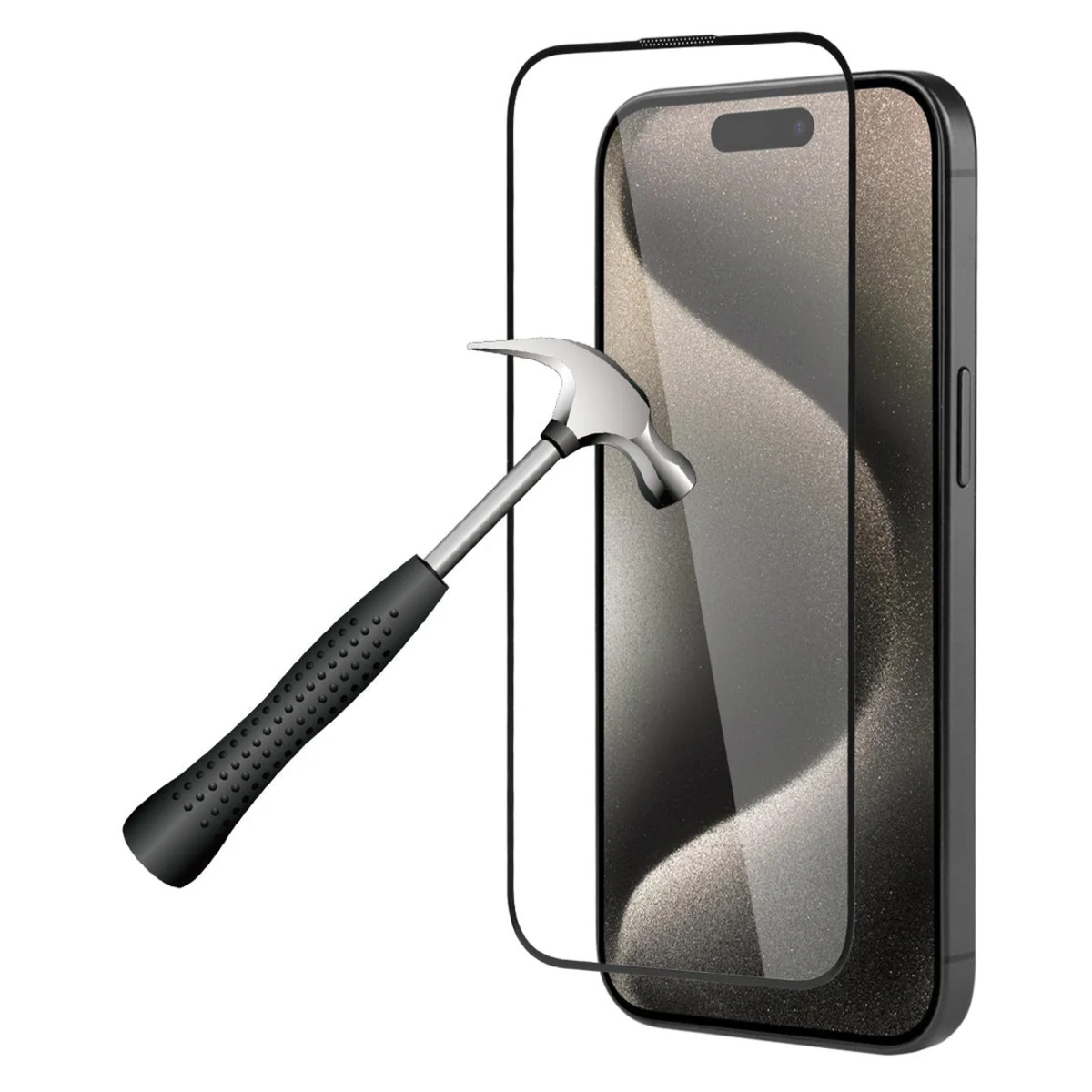 3665315037041 - Beschichtung aus gehärtetem Glas - staubdicht blasenfrei und hochfest Iphone 15 Pro