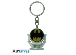 3665361034506 - Dc Comics Batman 3D Bat-Signal Schlüsselanhänger mit Licht schwarz gelb aus Kunststoff mit Metallschlüsselring