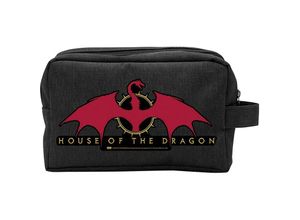 3665361090304 - Abystyle - House of the Dragon Kultur- beutel Waschtasche schwarz rot 100 % Polyester