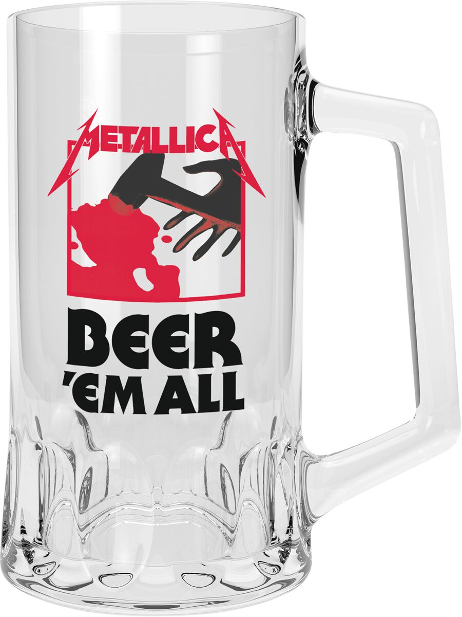 3665361126560 - Metallica Bier Em All Bierkrug klar