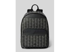 3665926462195 - LACOSTE Rucksack The Blend Canvas Emblem Logo-Print schwarz