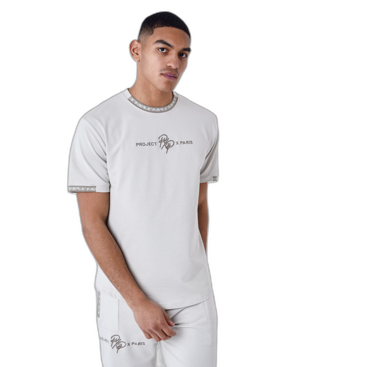 3665957172797 - Einfarbiges T-Shirt mit Logo-Streifen Project X Paris 3665957172797 - Einfarbiges T-Shirt mit Logo-Streifen Project X Paris