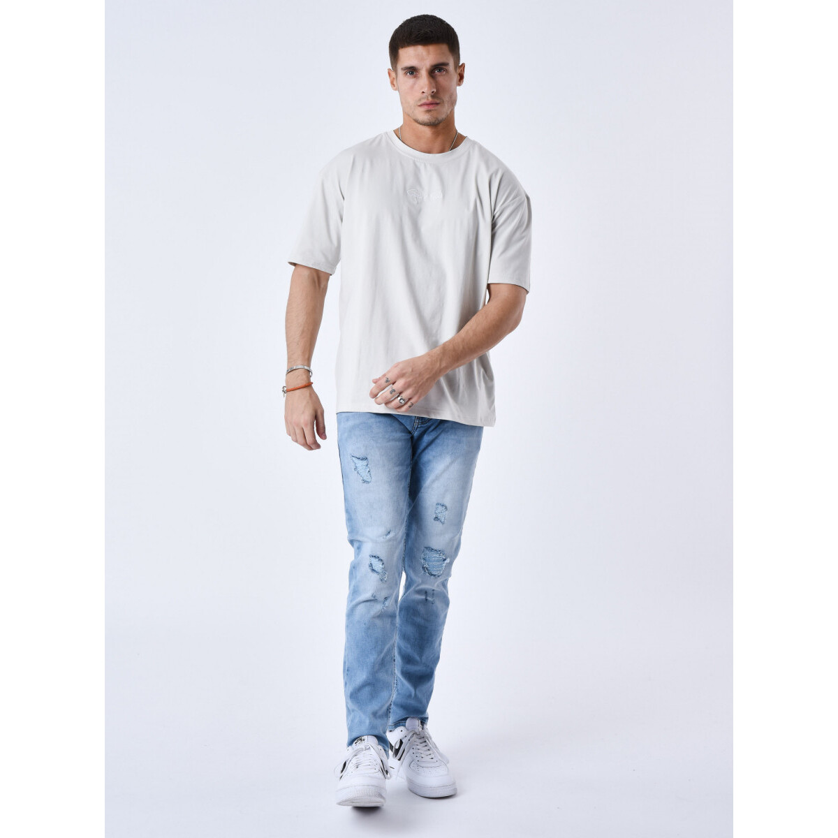 3665957199237 - T-Shirt mit Logo-Stickerei Project X Paris