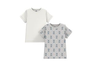 3666072598691 - - T-Shirt CHIEN 2er-Set in grau weiß Gr92 98