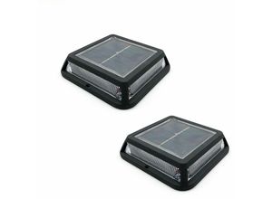 3666162003401 - lumisky 2er-Set LED-Solar-Bodenspots Quadry in Schwarz - (B)12 x (H)3 x (T)12 cm