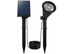 3666162005849 - lumisky 2er-Set LED-Solar-Gartenstecker Spiky in Schwarz - (H)34 cm