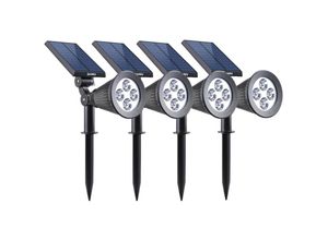 3666162008253 - Lumi Jardin - 4er Set Solar Strahler 100LM spiky W34