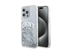 3666339270919 - DKNY Liquid Glitter Big Logo - iPhone 15 Pro Hülle (weiß)