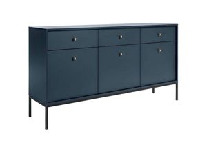 3666471001433 - Vente-unique - Sideboard mit 3 Türen & 3 Schubladen - Blau - bogdan