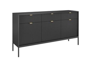 3666471035896 - Pascal Morabito - Sideboard mit 3 Türen & 3 Schubladen - Schwarz - liouba von