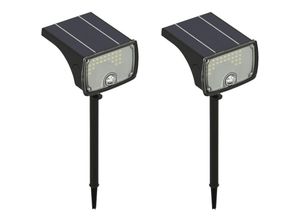 3666471158397 - Leuchten oder LED-Solar-Wandleuchten mit Bewegungsmelder 2er-Set - 700 Lumen - chendi