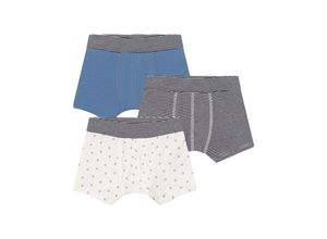 3666576489303 - - Boxershorts STARS 3er Pack in weiß grau blau Gr92 98