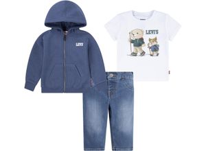 3666643111939 - Shirt Hose & Jäckchen LEVIS KIDS LVB FULL ZIP HIKING TEE PANT Gr 12M (80) blau (vintage indigo) Baby KOB Set-Artikel for BOYS