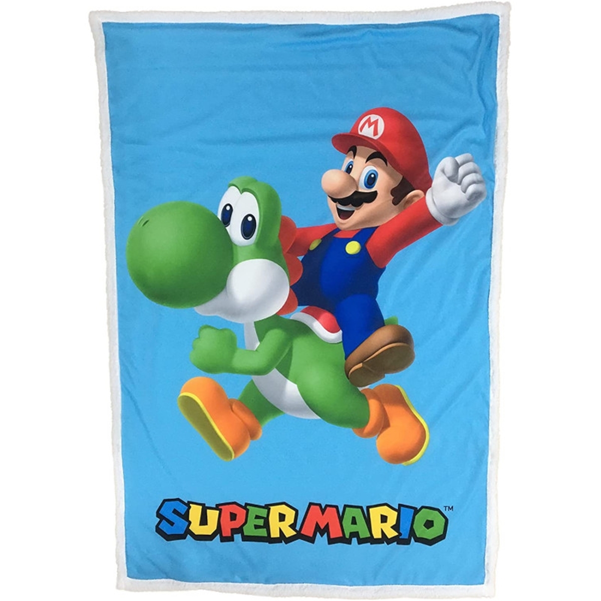 3700043311626 - Sherpa-Decke für Kinder Super Mario Yoshi & Mario