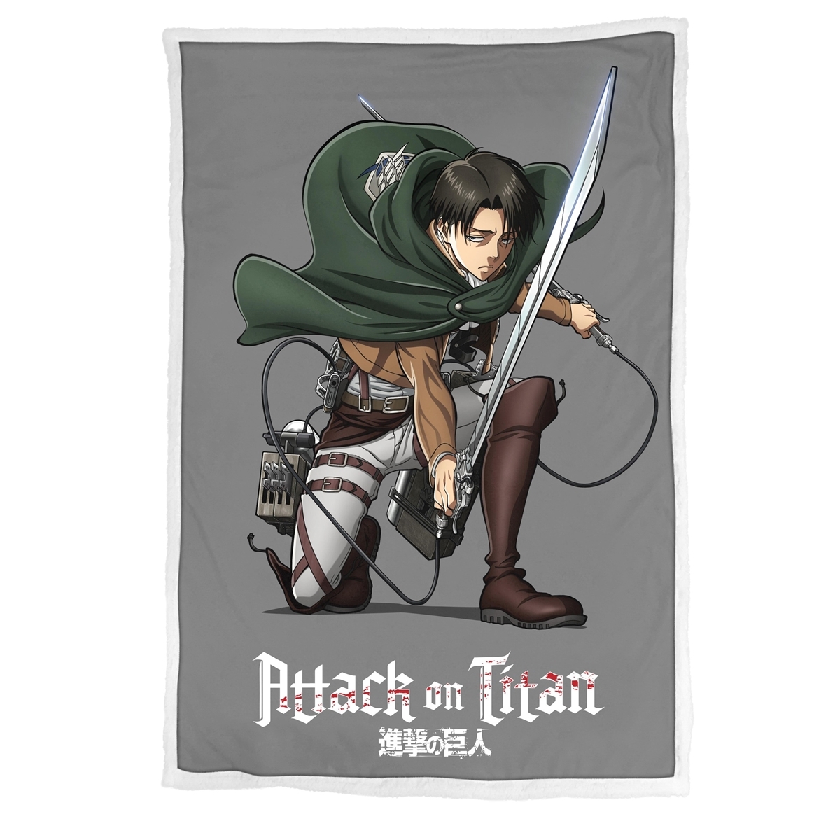 3700043313828 - Sherpa-Decke für Kinder Livai Attack On Titan