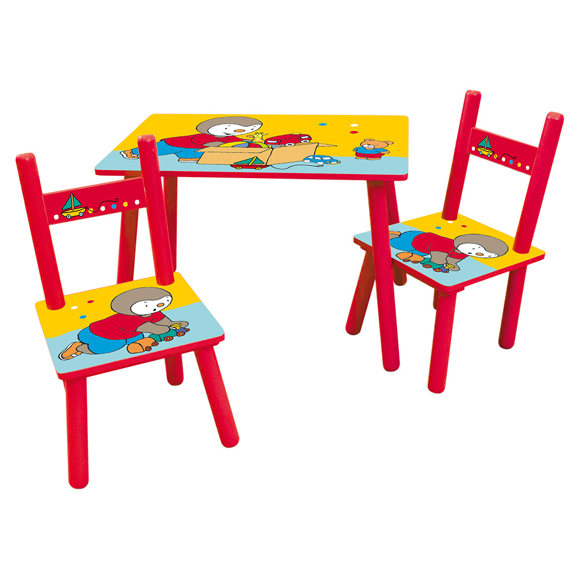 3700057134402 - Aktivitätstisch + 2 Kinderstühle Tchoupi