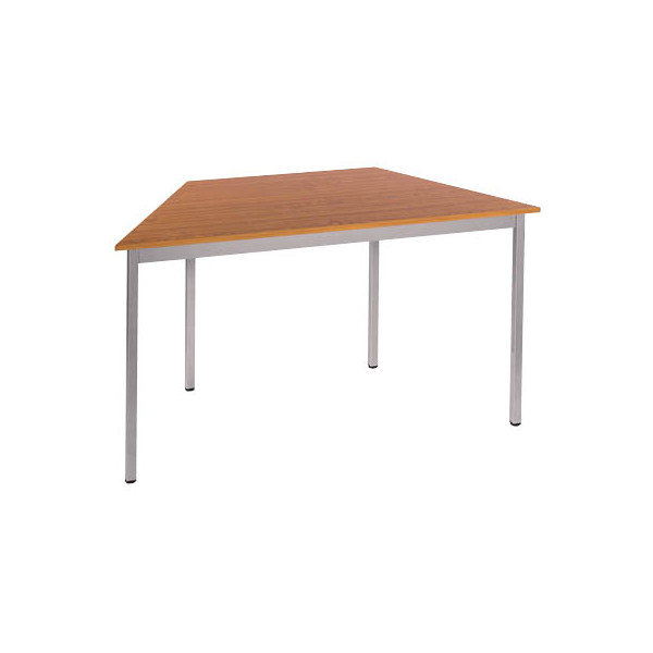 3700245505687 - Schreibtisch 147TEA 65-130cm (H) 70 140x70cm (BxT) Trapezform ahorn   silber 3700245505687 SODEMATUB