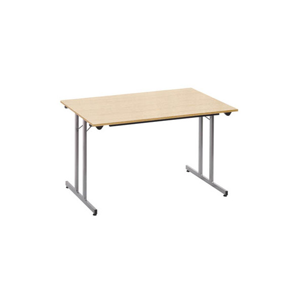 3700245507575 - Klapptisch ohne TPMU148EA 74cm (H) 140x80cm (BxT) rechteckig ahorn   silber 3700245507575 SODEMATUB