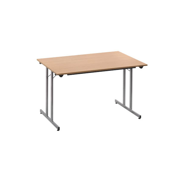 3700245507636 - Schreibtisch TPMU147HA 74cm (H) 140x70cm (BxT) rechteckig buche   Silber 3700245507636 SODEMATUB