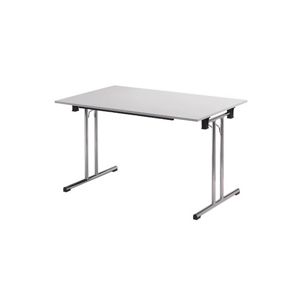 3700245507933 - Schreibtisch TPCH147G 74cm (H) 140x70cm (BxT) rechteckig grau   chrom 3700245507933 SODEMATUB