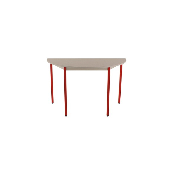 3700245510278 - Schreibtisch 120DRGR 65-130cm (H) 120x60cm (BxT) halbrund grau   rot 3700245510278 SODEMATUB