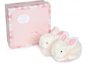 3700335213089 - DOUDOU Lauflernschuhe Hase Rassel weich für Kinder rosa 16