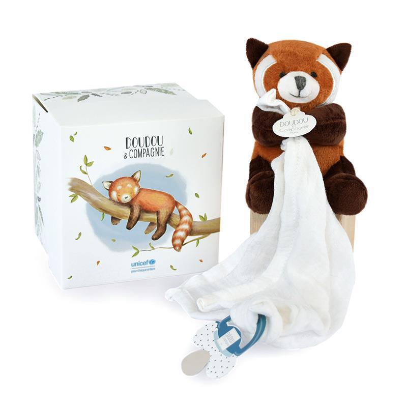 3700335239829 - Puppe + Schmusetuch Schnullerkette Unicef - Panda