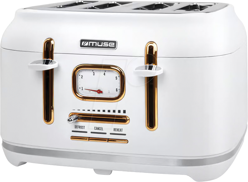 3700460208769 - MUSE MS-131 W - MUSE Edelstahl-Toaster weiß MS-131 W