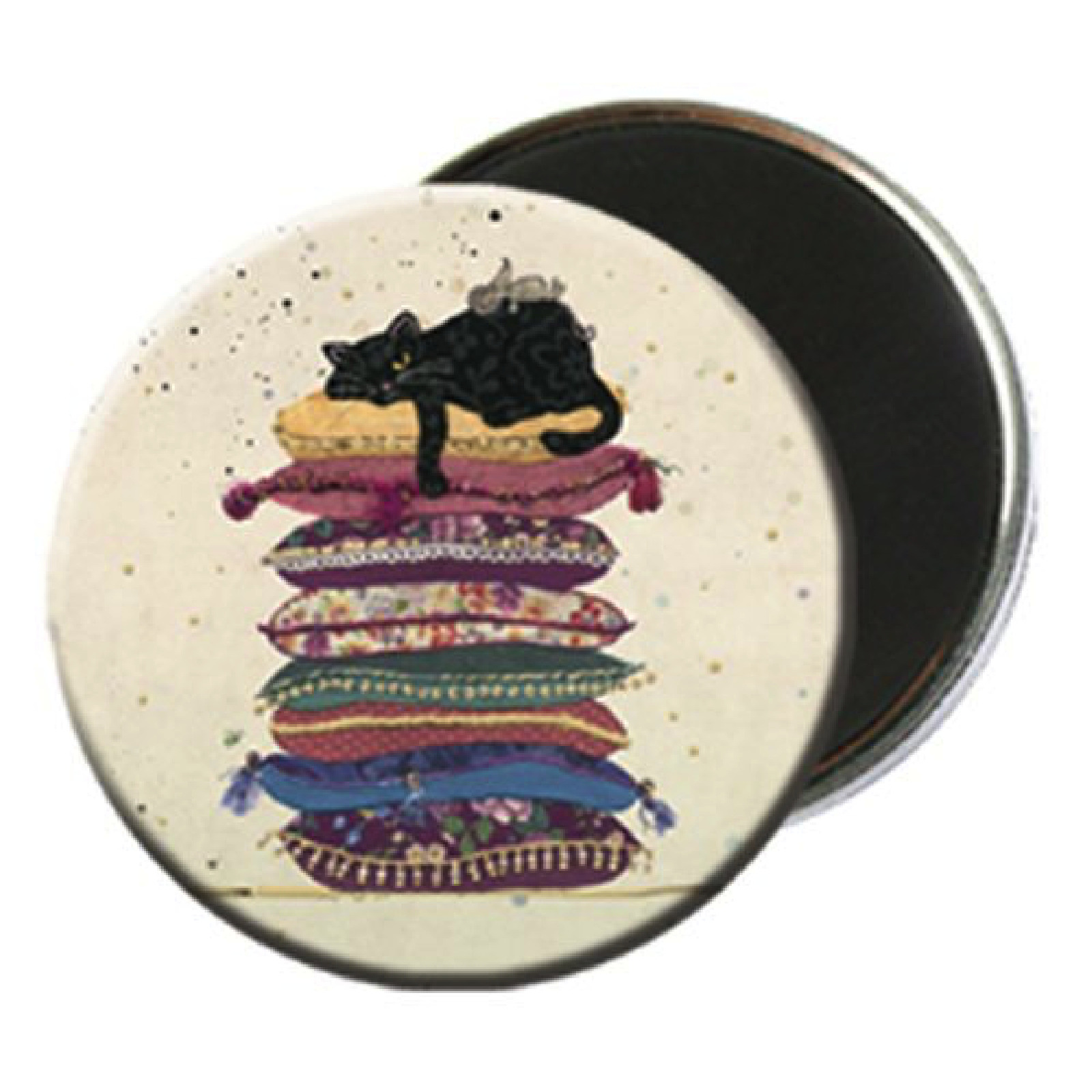 3700572713212 - Runder Magnet Bug Art Chat Coussin