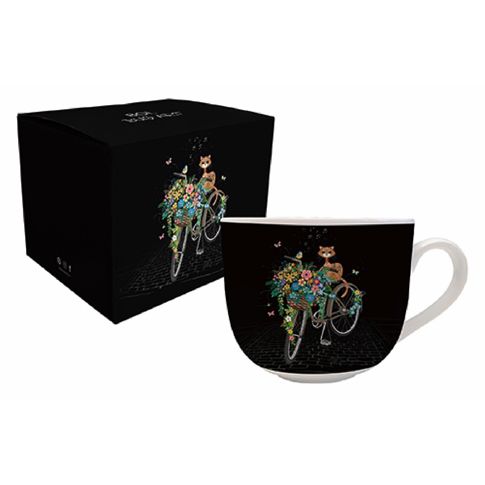 3700572750262 - Schüssel mit Henkel + offene Dose Katze Velo Bug Art Jewels