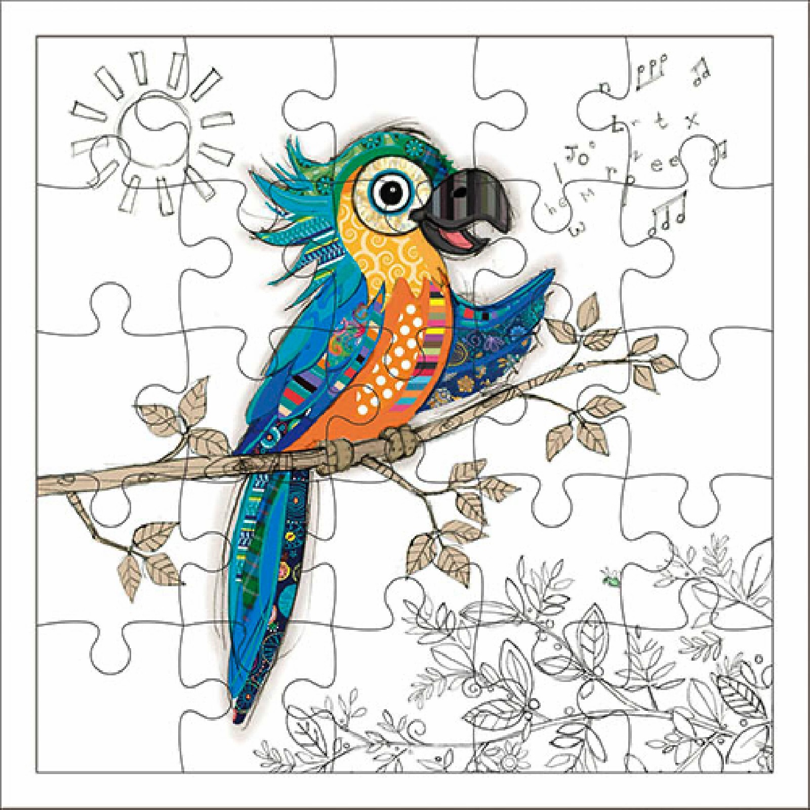 3700572761572 - Papageien-Puzzlekarte Kook
