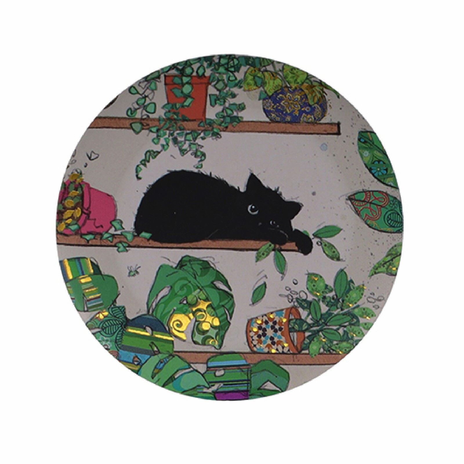 3700572762456 - Magnet rund Kätzchen Pflanzen Bug Art