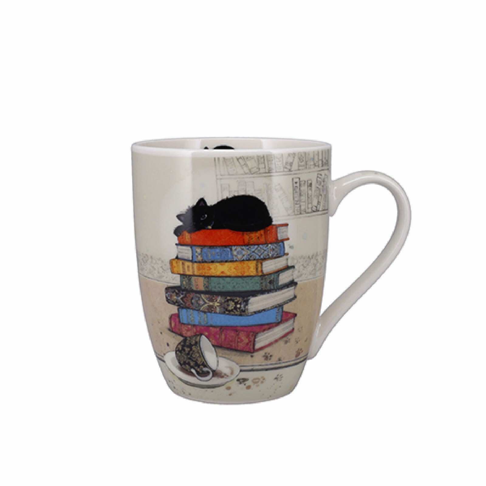 3700572784250 - Abgerundete Tasse + offene Dose Kätzchen Bücher Bug Art 3700572784250 - Abgerundete Tasse + offene Dose Kätzchen Bücher Bug Art