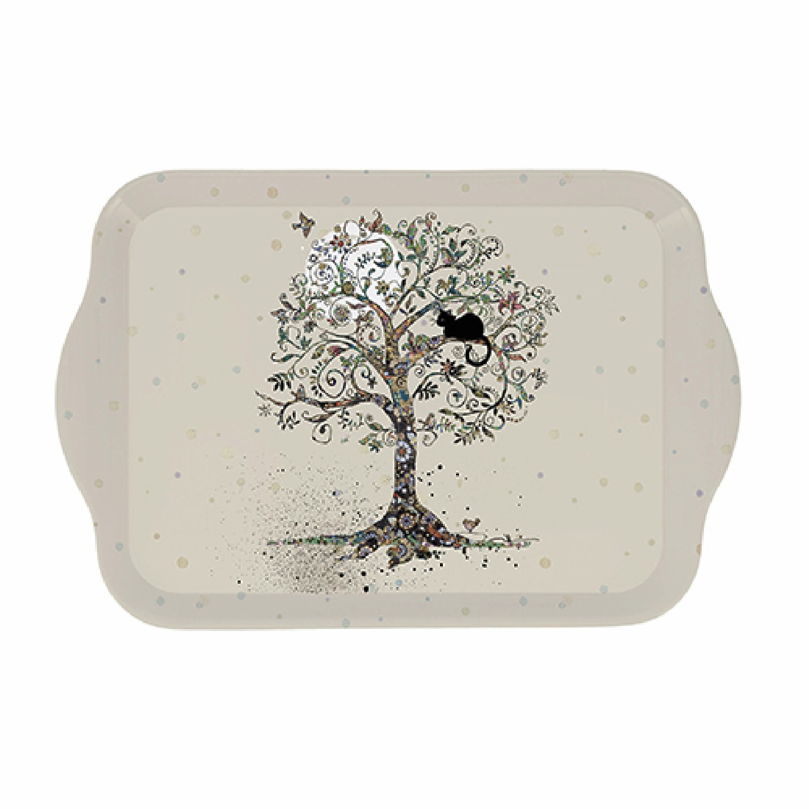 3700572784632 - Melamin-Tablett Katze Lebensbaum Bug Art PM