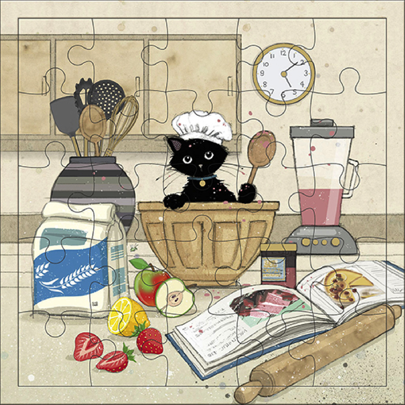 3700572788739 - Puzzlekarte Kätzchen Patissier Bug Art