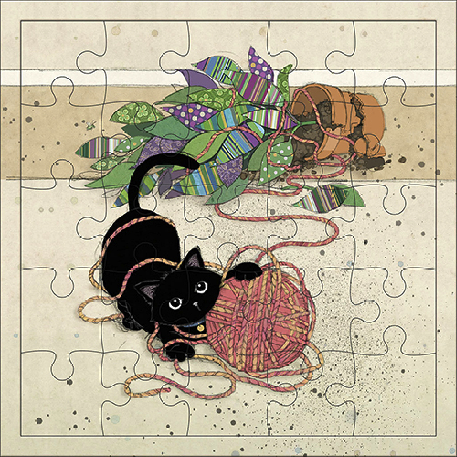 3700572788746 - Puzzlekarte Kätzchen Pelota Bug Art