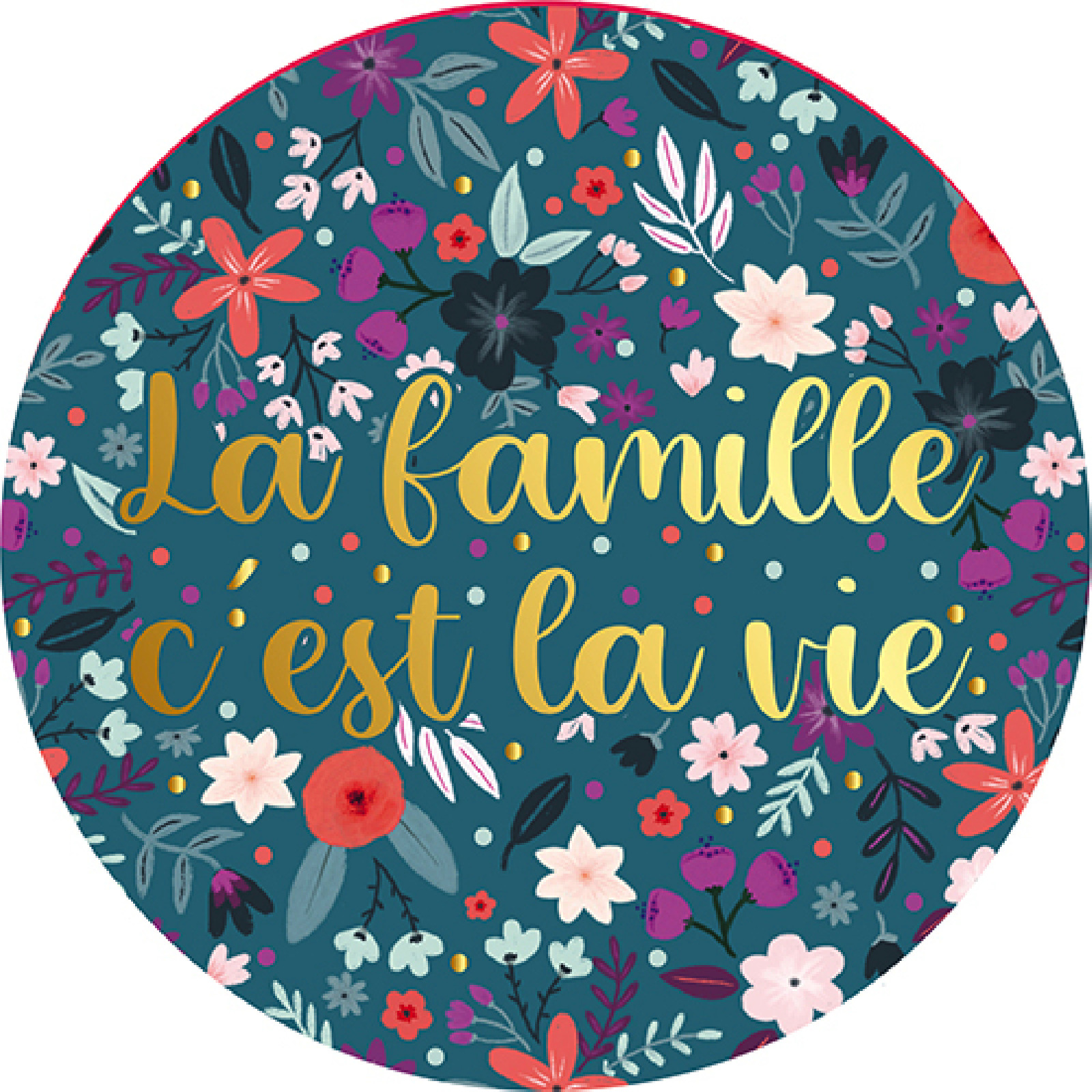 3700572798585 - Runder Magnet Esprit des Plumes et des Fleurs 3700572798585 - Runder Magnet Esprit des Plumes et des Fleurs