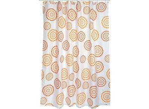 3700703933618 - Badvorhang Premium -Punkte des orangefarbenen Polyester 180 x 200 cm - MSV