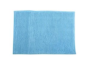 3700703956204 - Chenille Anti-Rutsch-Badematte aus Mikrofaser blau 40 x 60 cm - MSV