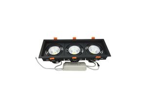 3700710806455 - Arum Lighting - Einbaudownlight Decke 3X10W Schwarz 4500K