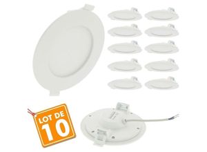 3700710810483 - Arum Lighting - 10er Set Einbaustrahler led Panel Extraflach 5W Eq 40W Température de Couleur Blanc neutre 4000K