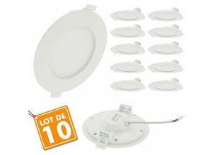 3700710810490 - Arum Lighting - 10er Set Einbaustrahler led Panel Extraflach 5W Eq 40W Température de Couleur Blanc Froid 6000K