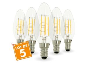 3700710813842 - Arum Lighting - Set mit 5 LED-Glühbirnen 4W Äq 40W E14 Basis Température de Couleur Blanc chaud 2700K